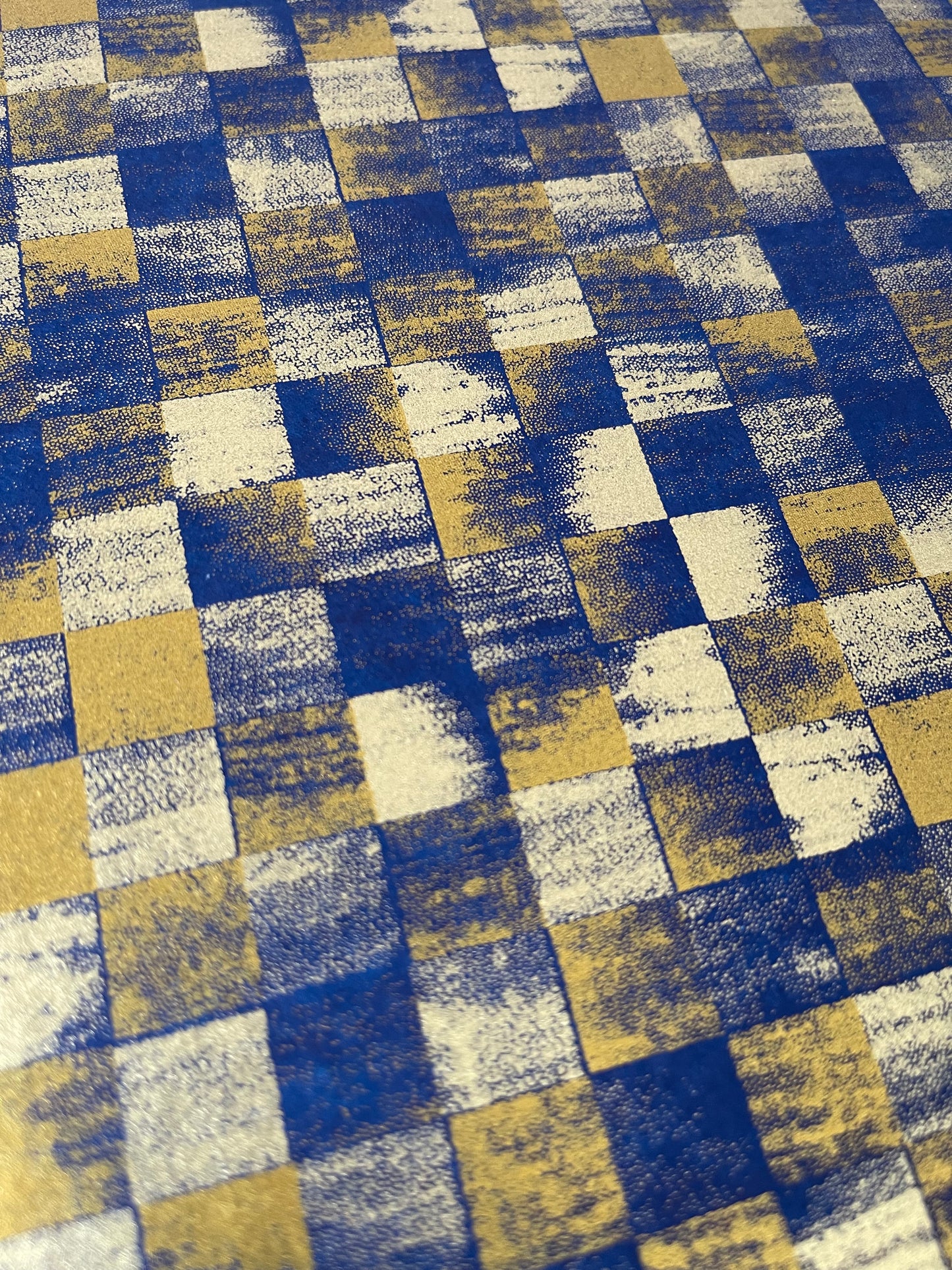 友禅和紙 お道具箱(浅型) かすれ ICHIMATSU ネイビー