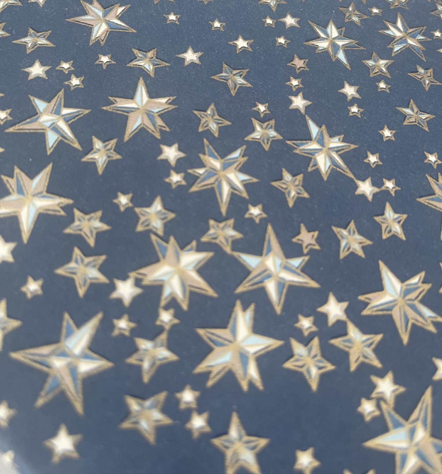 Yuzen Washi Tea Canister S (for 40 g tea leaves) ORIGAMI STAR Smoke Blue