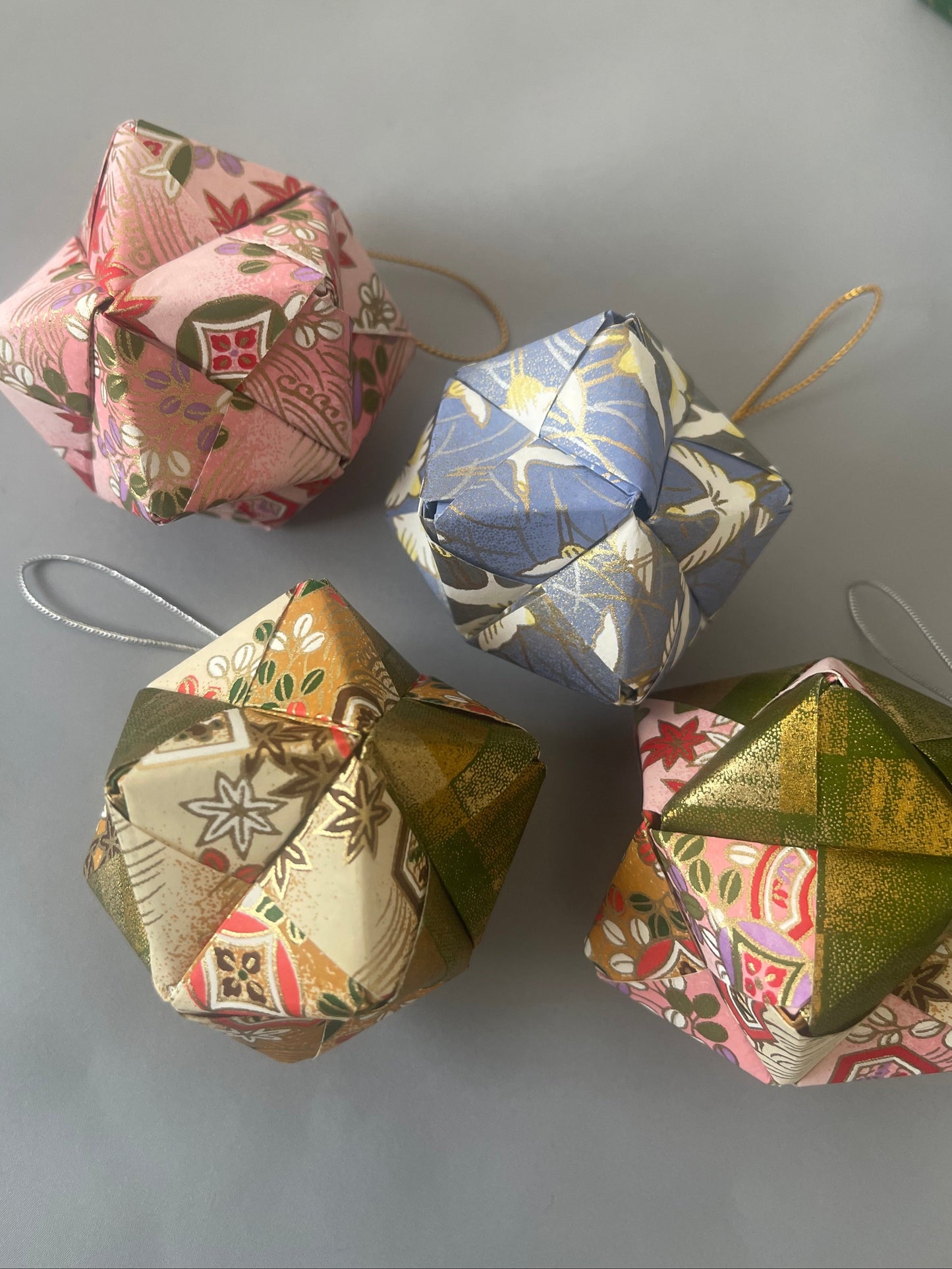 <NEW> 友禅和紙　クリスマスオーナメントセット（グリーンボックスL）