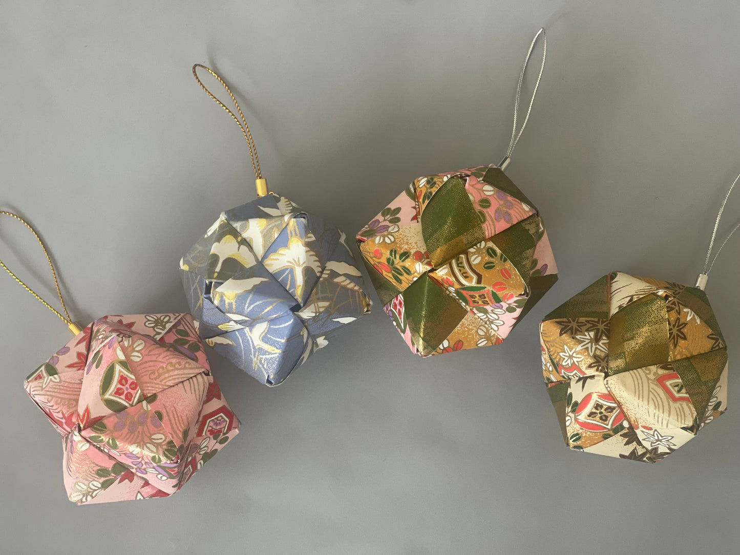 <NEW> 友禅和紙　クリスマスオーナメントセット（グリーンボックスL）