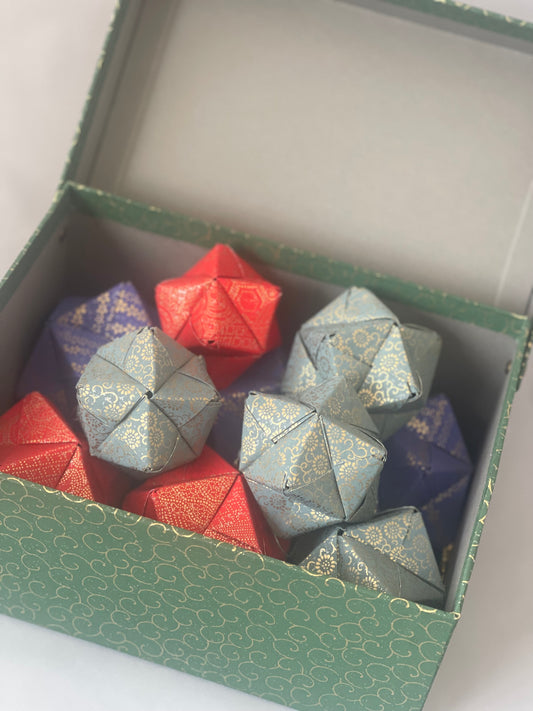 <NEW> 友禅和紙　クリスマスオーナメントセット（グリーンボックスM）