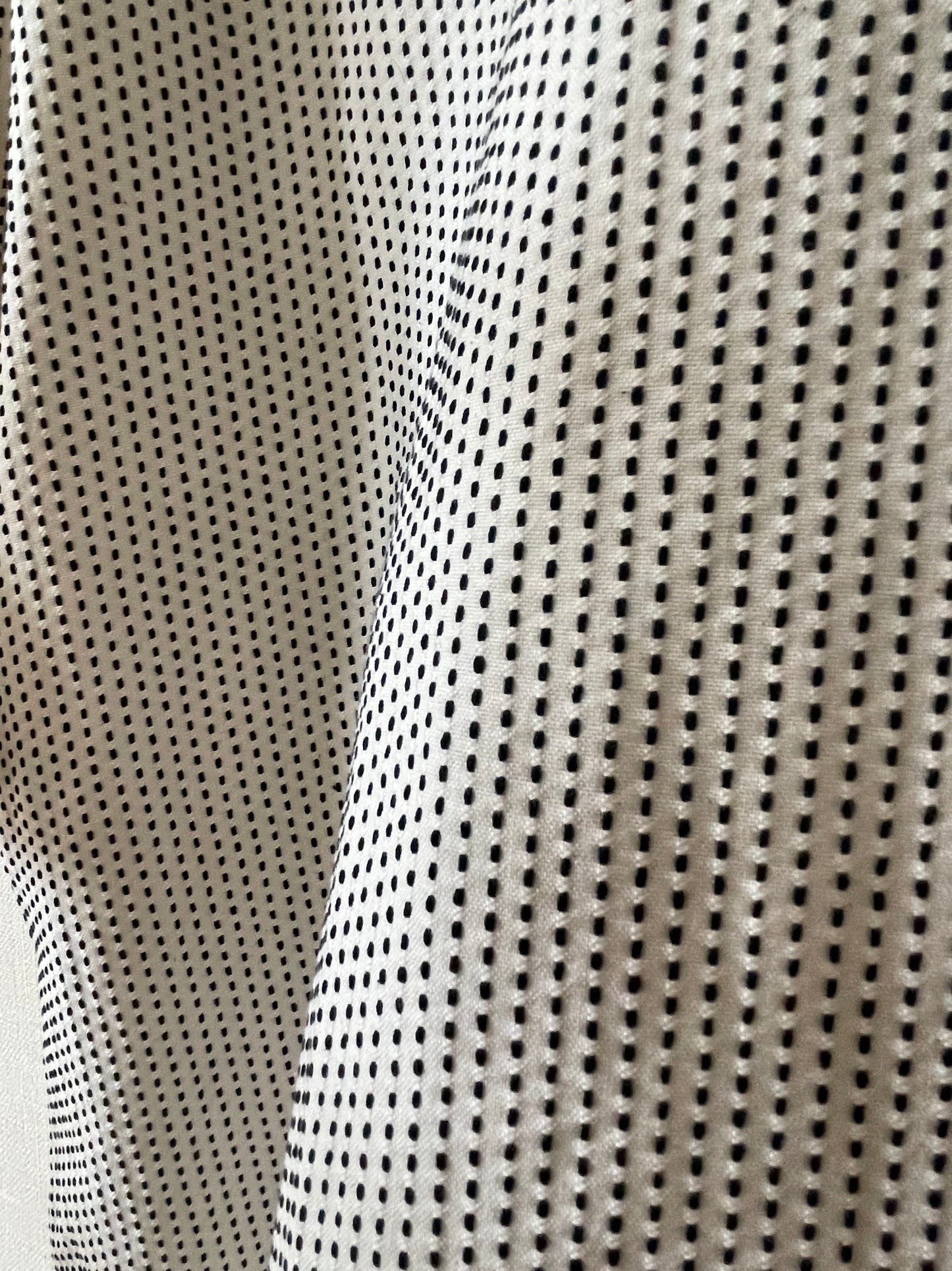 三河木綿　刺し子織　ロングワンピース(1本刺し子）