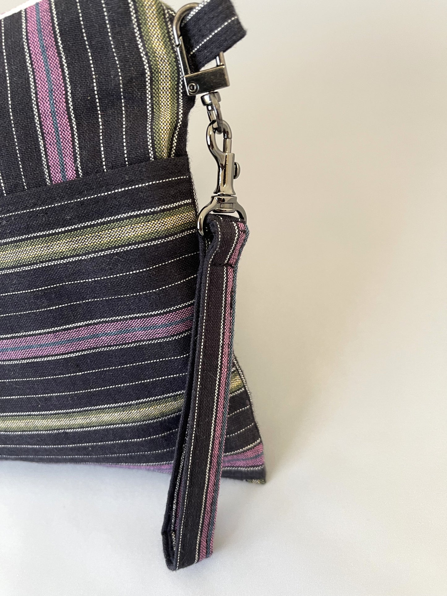 三河木綿　フラットポーチ　