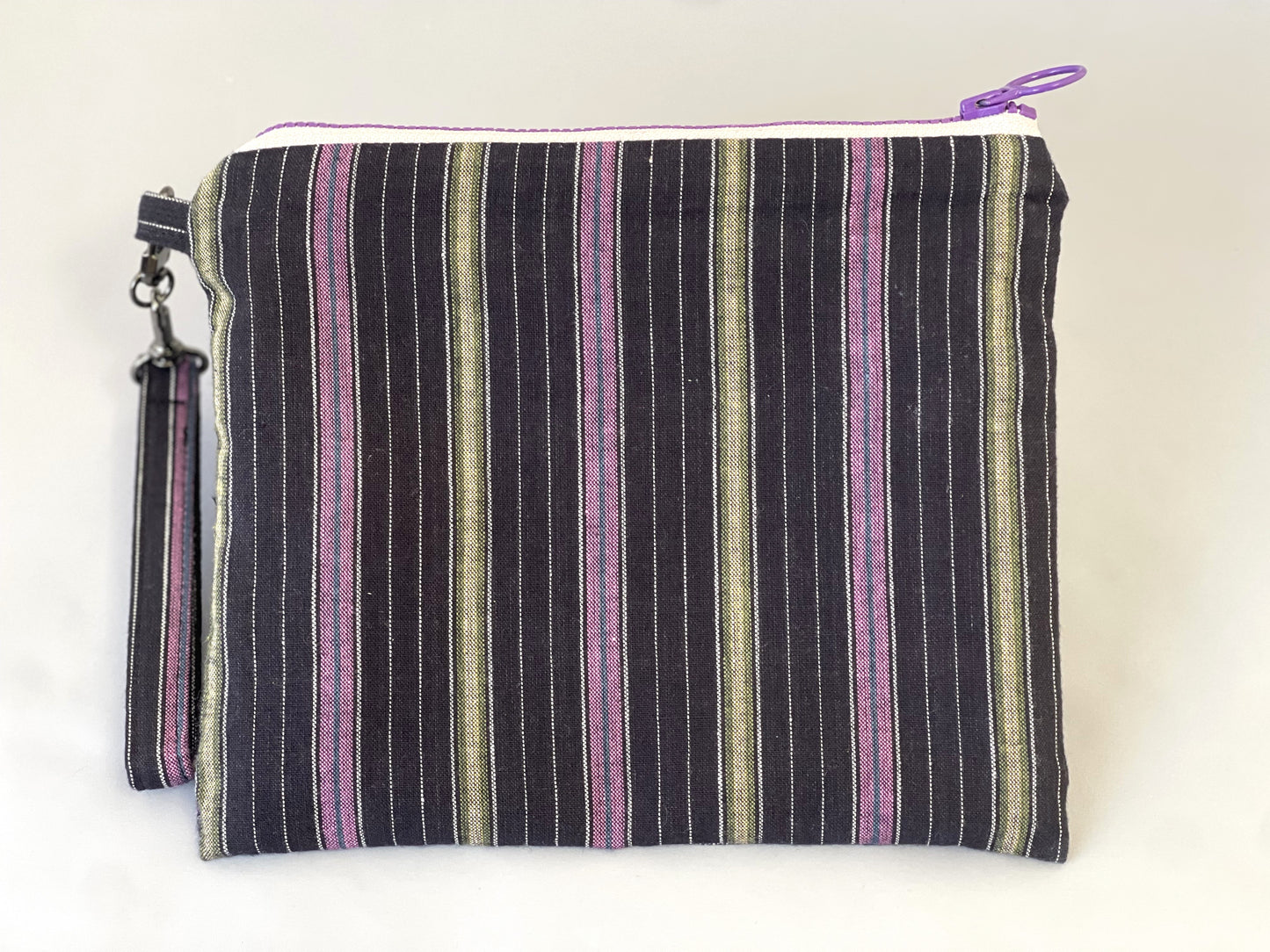 三河木綿　フラットポーチ　