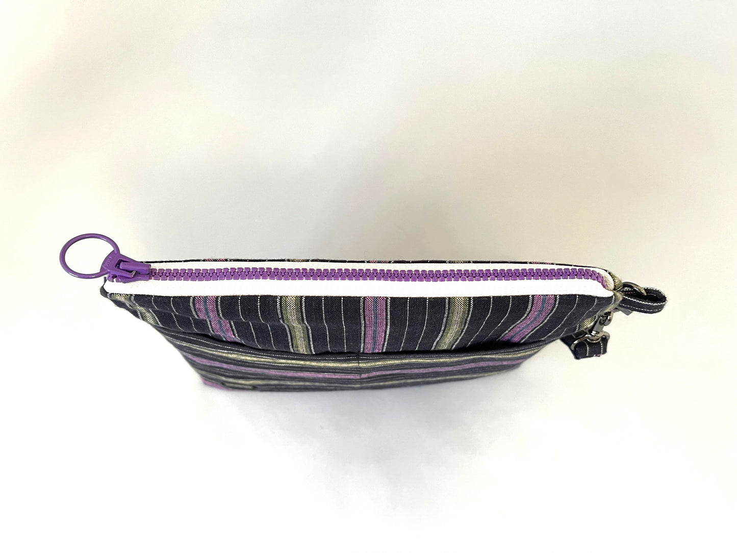 三河木綿　フラットポーチ　