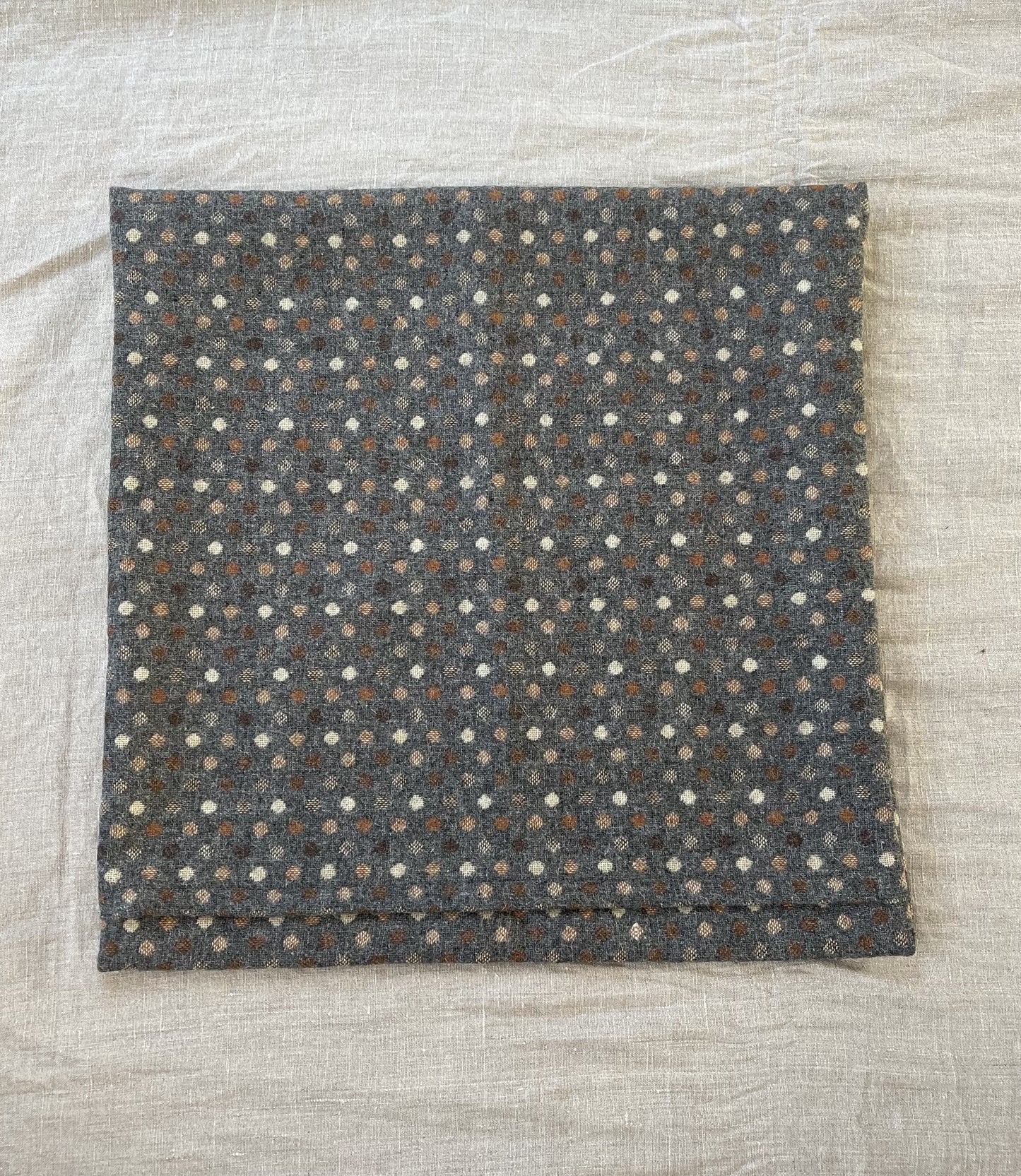 BISHU Dobby Square Cushion Cover (Gray Polka Dots) 50cm x 50cm