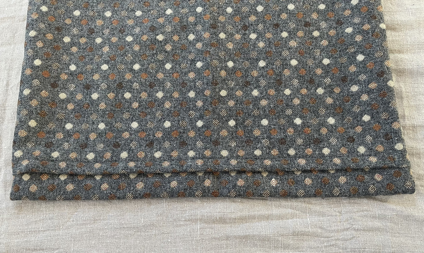 BISHU Dobby Square Cushion Cover (Gray Polka Dots) 50cm x 50cm