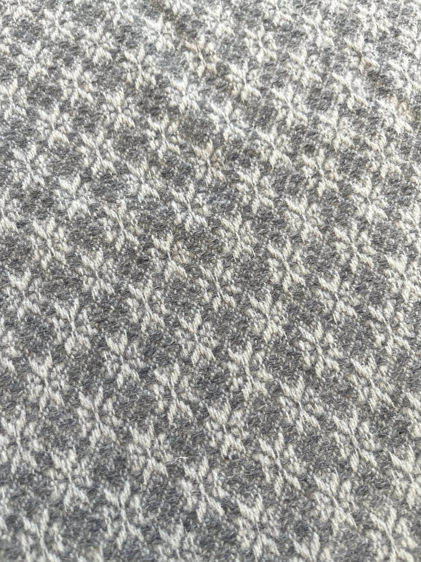 BISHU Dobby Rectangular Cushion Cover (Light Gray, Small Floral Print) 30cm x 50cm