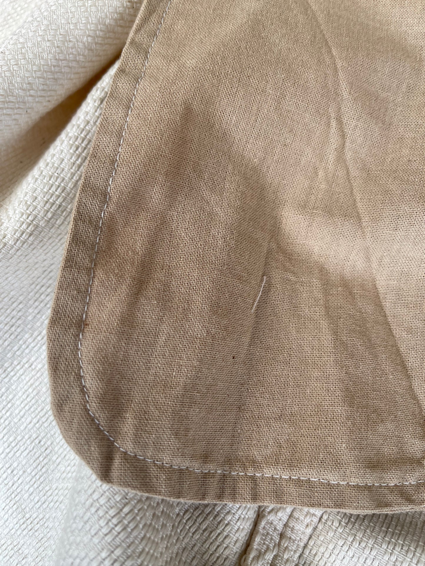 三河木綿　刺し子織　ロングワンピース(杉綾）