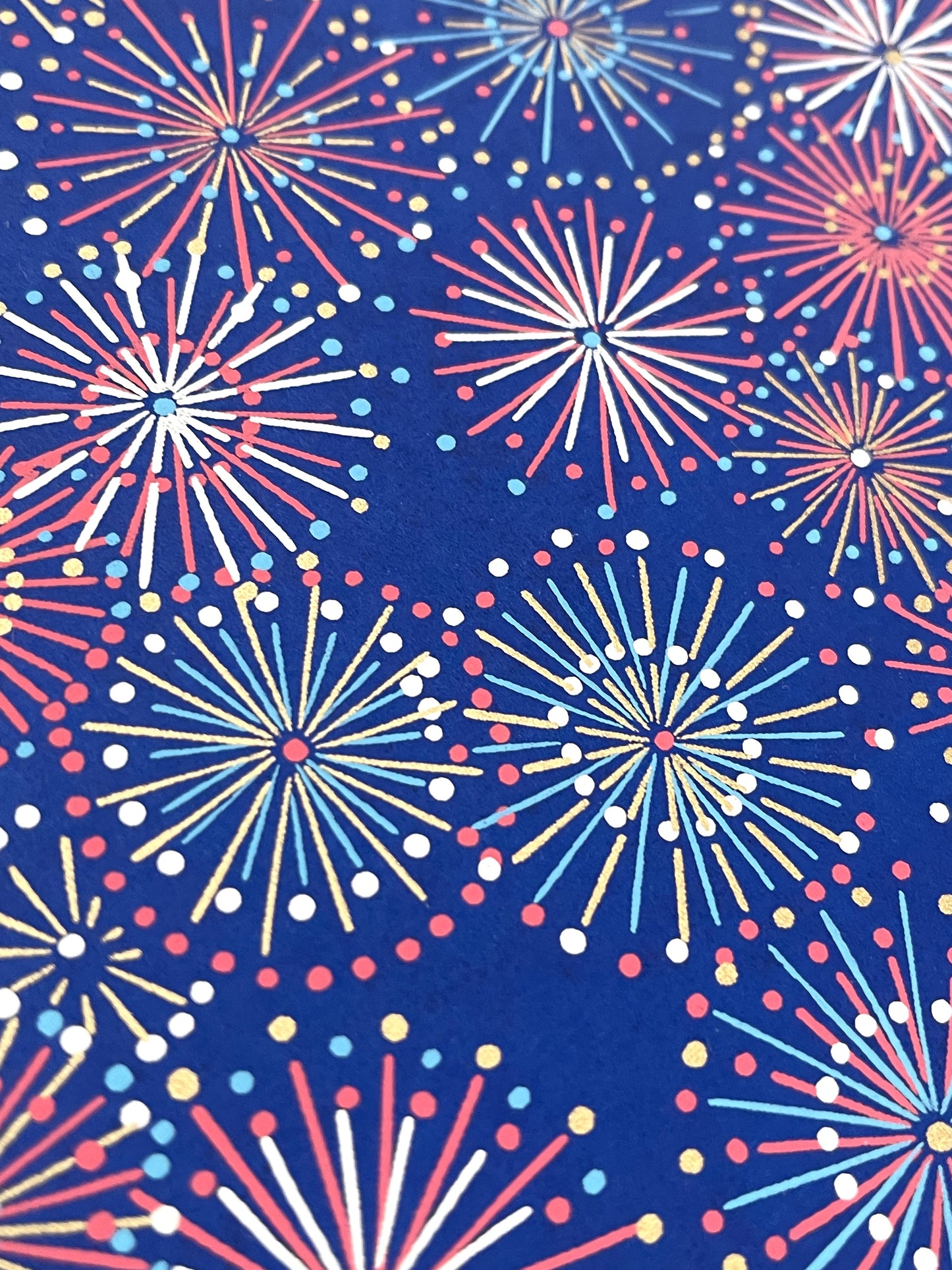 友禅和紙　ハンドメイドボックス （浅型）Hanabi ブルー